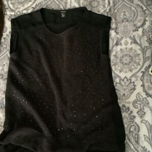 Forever 21 Black Sleeveless Top with Silver Accents